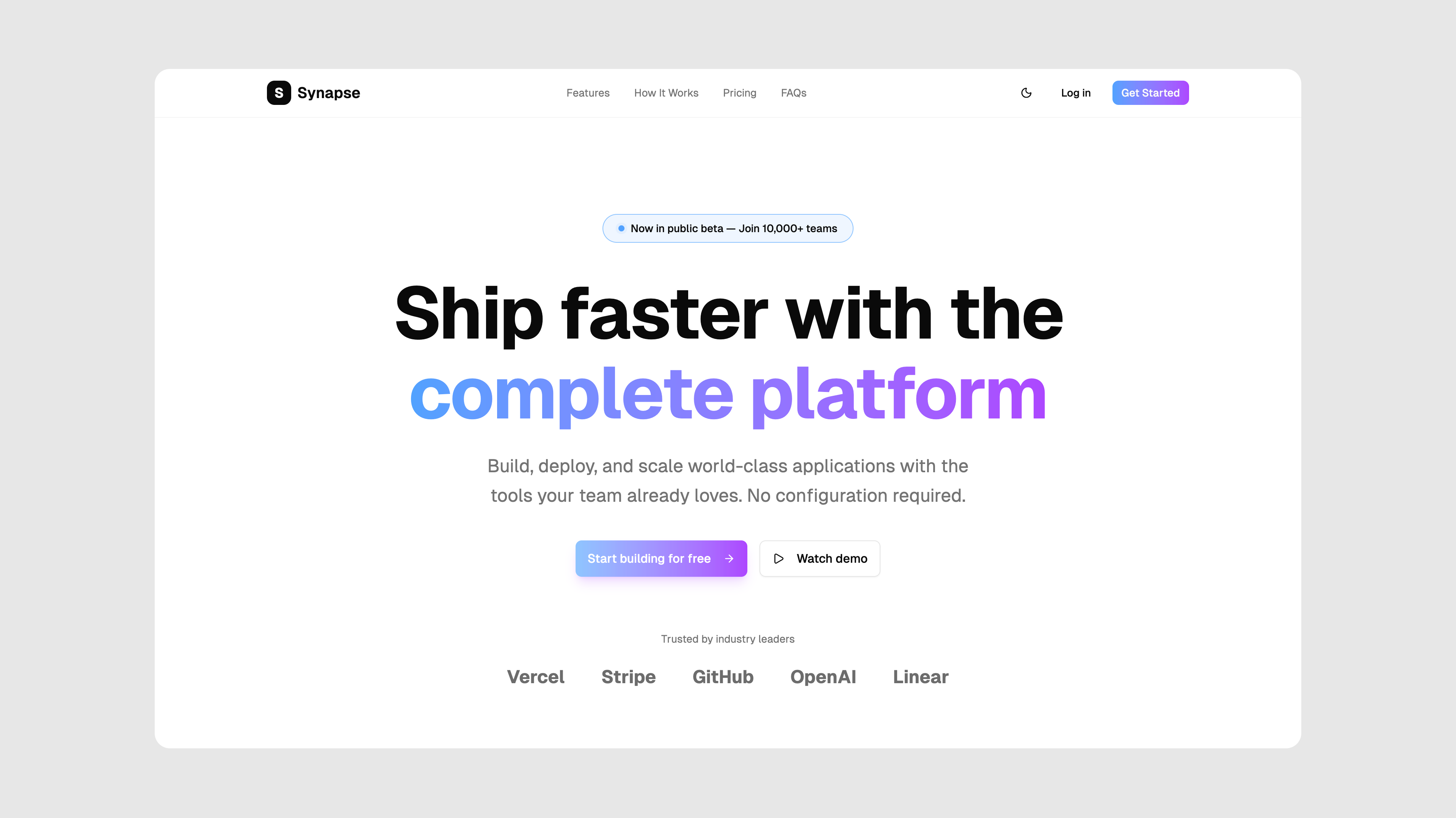 SaaS Landing Page (TypeScript) 1